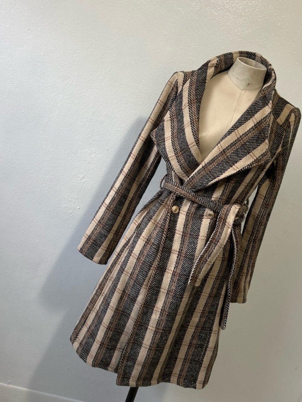 Solitaire Beige Plaid Slip-On Mules